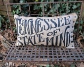 Tennessee State Of Mind Burlap Pillow