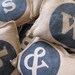 Burlap Charley Pillow - Custom Initial - Monogram - Ampersand - Outdoor - Custom