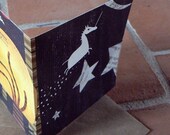 The unicorn is escaping from melted trees - gift card