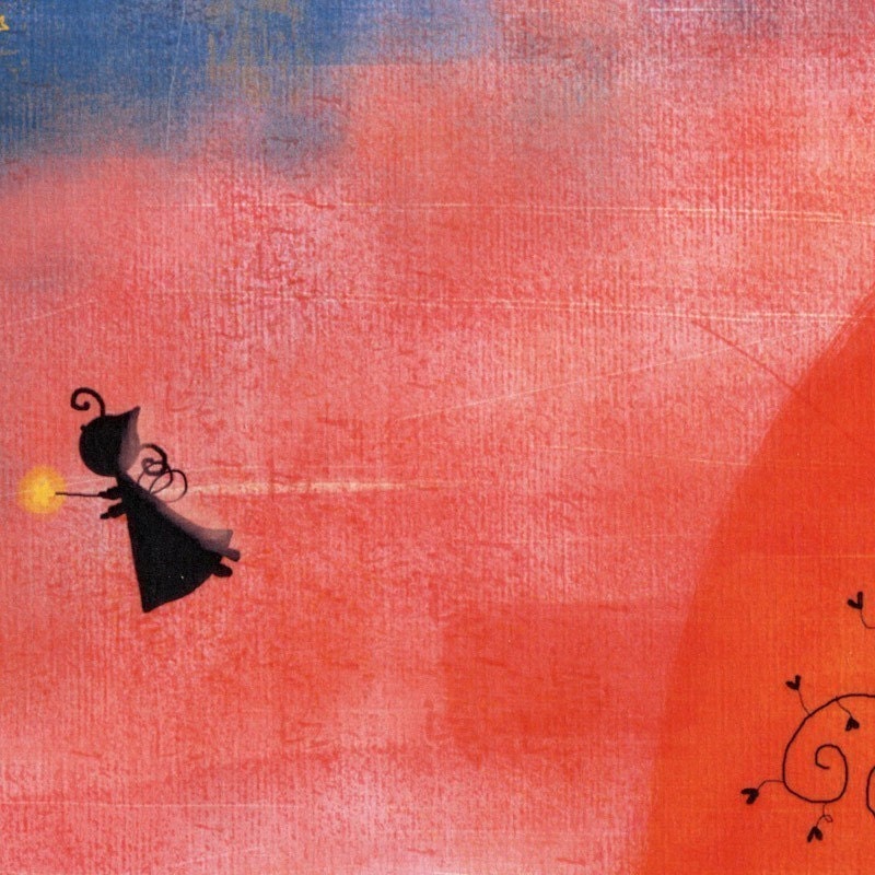 That is twilight in the orchard of heart trees - print, laid paper