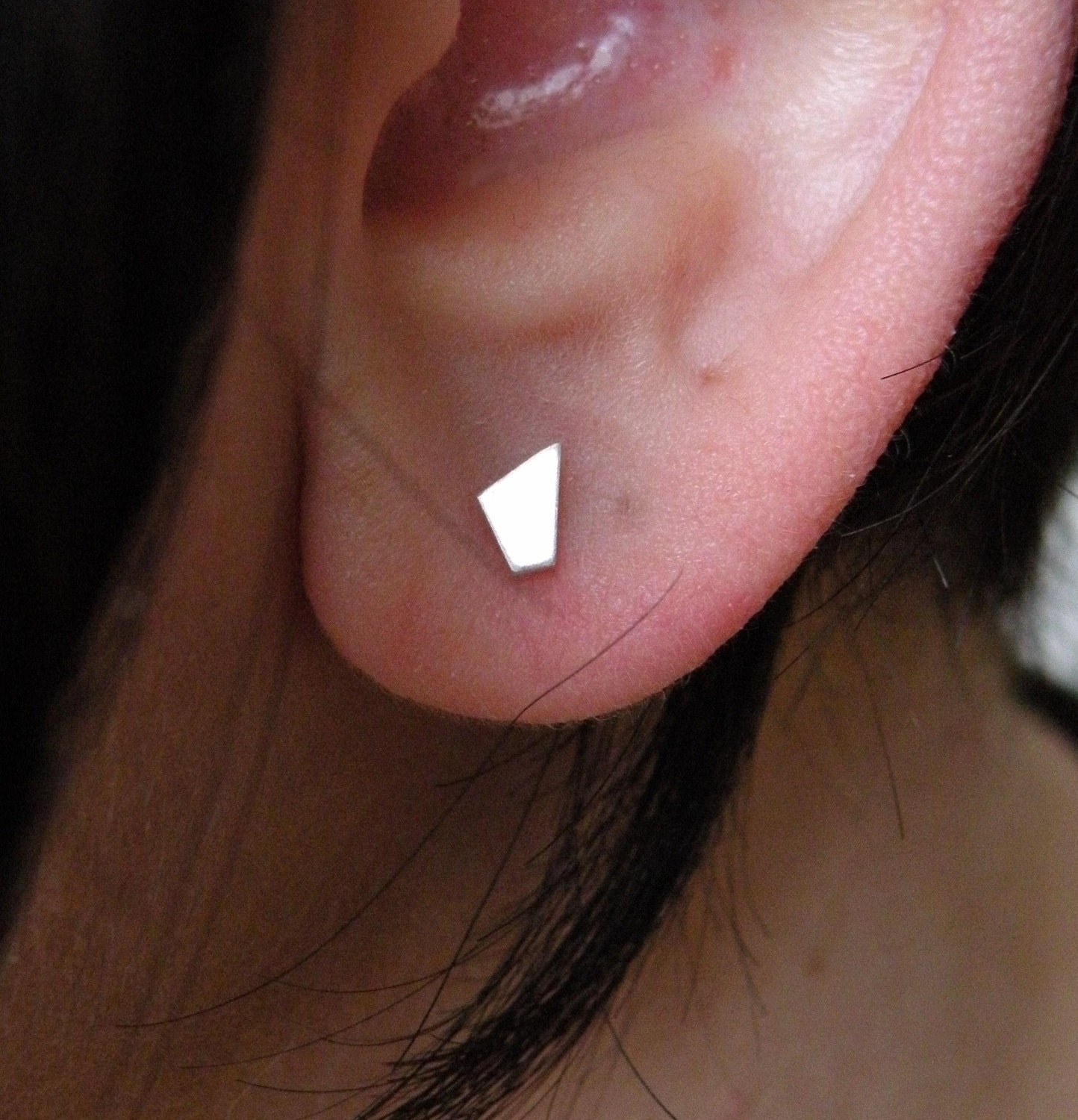 All Things Considered - D.I.Y. No.4 - geometric single mini sterling silver earring