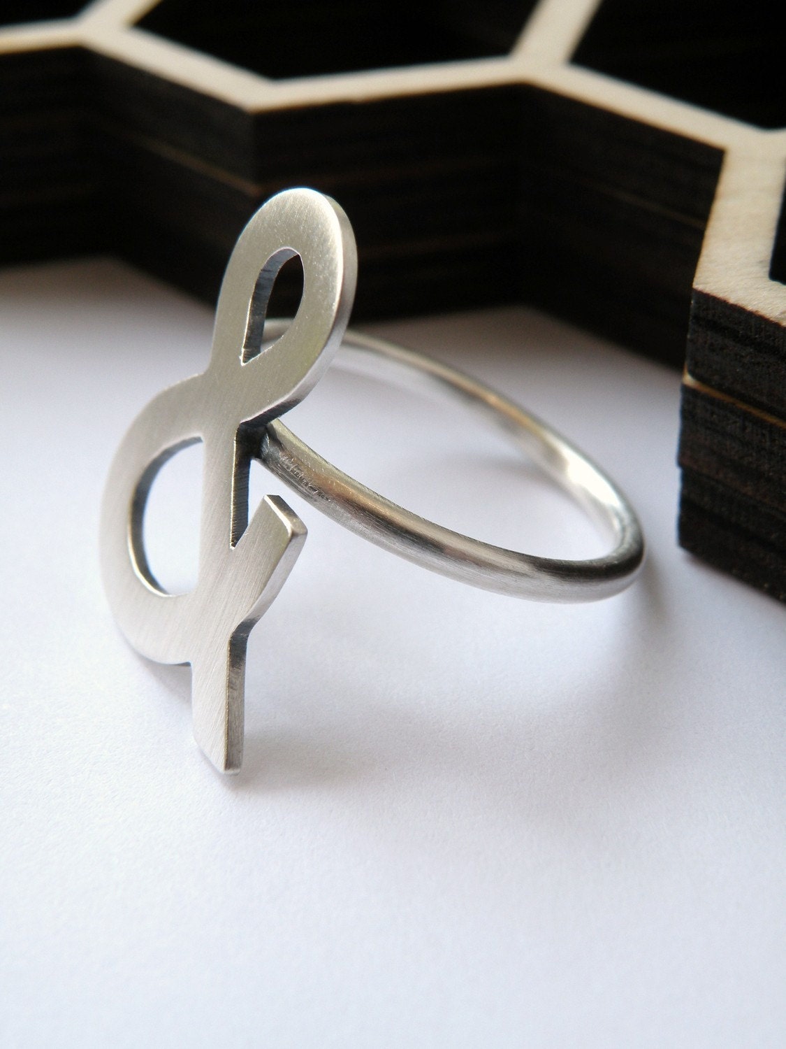 You and Me - Ampersand silver ring