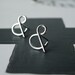 You and Me - Ampersand silver modern stud earrings