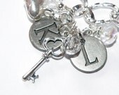 SALE Key to My Heart Initial Bracelet ( 2 Initials)