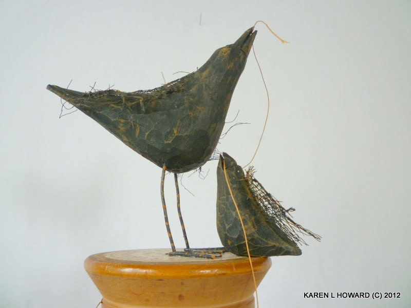 Crow and Chick on String
