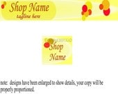 Yellow Banner and Avatar Set For Your Etsy Shop