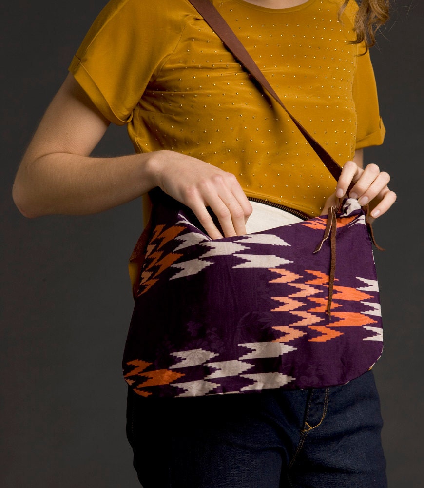 Leather & Kimono Purse