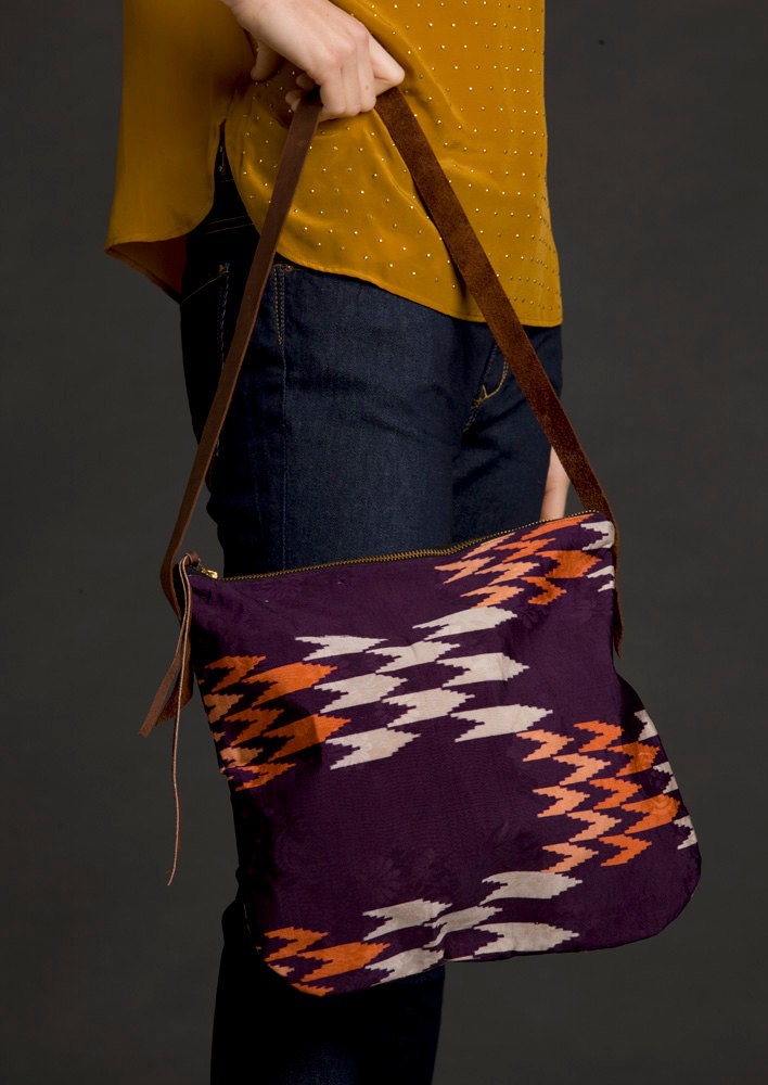 Leather & Kimono Purse