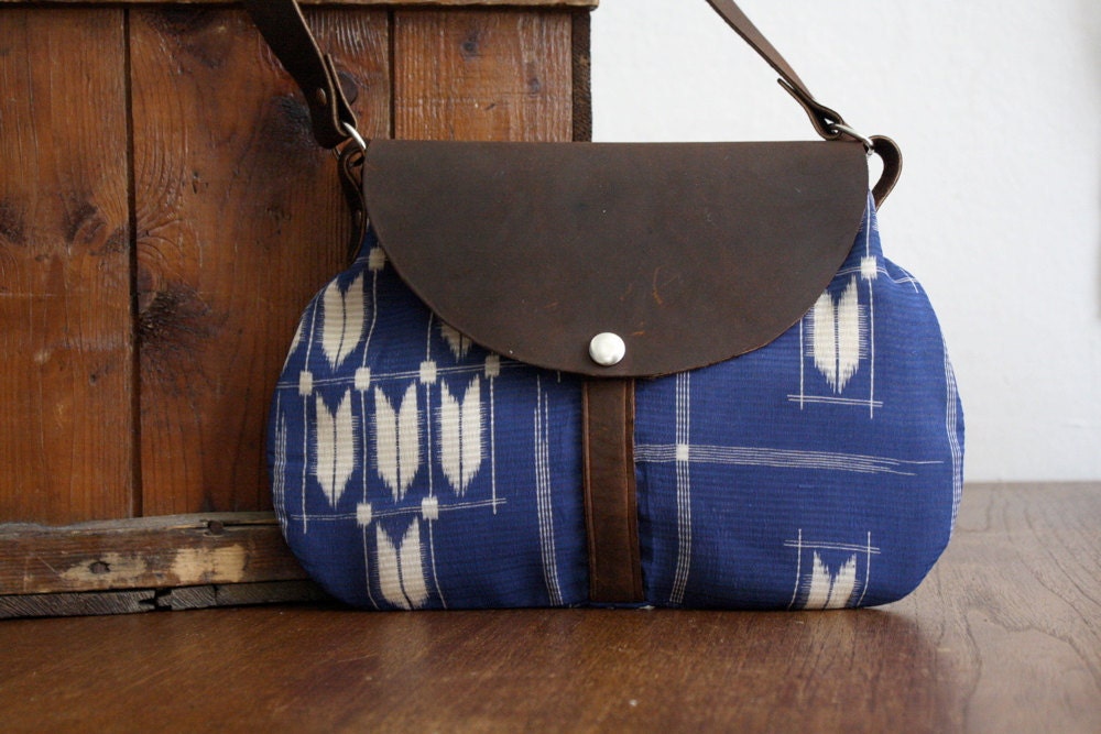 NOMAD Collection - Hazel Bag - Leather & Kimono Purse - arrow chevron