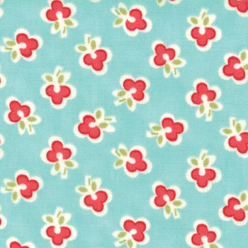 Vintage Modern  by Bonnie and Camille -  Floral Wish Aqua ,  Moda Designer Fabric
