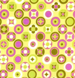 Wildwood Buttons Gold by Erin McMorris Fabric   Free Spirit Designer Fabric, 23 inches