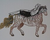 SALE relaxing zebra card