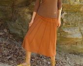 Lovely Day Below Knee Wanderer Skirt (hemp/organic cotton knit)