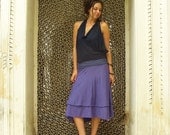 Below knee Vinyasa Skirt (locall milled organic tissue cotton)