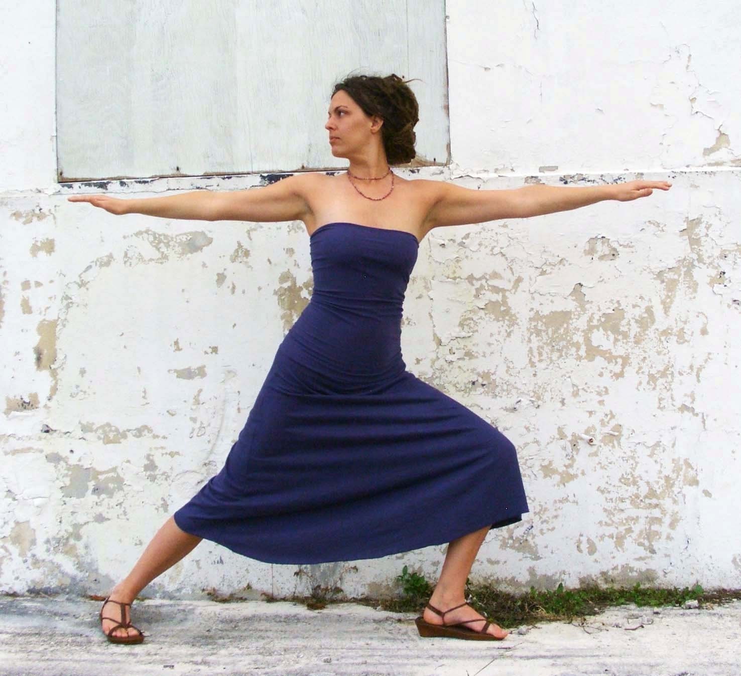 Organic Clothing - Below Knee Wanderer Love Me 2 Times Dress/Skirt (hemp/organic cotton)