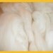 4 oz Soft White, Mill End Wool Roving