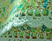 pillowcase with crochet trim  - Sweet Pea
