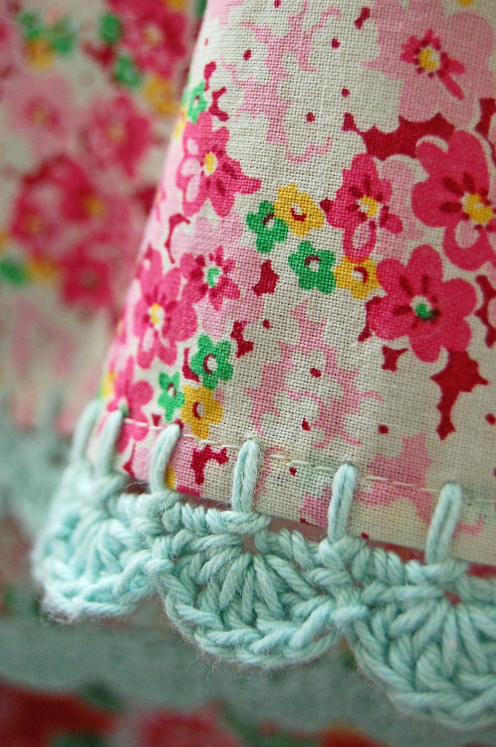 pillowcase with crochet trim - Pretty Meadow