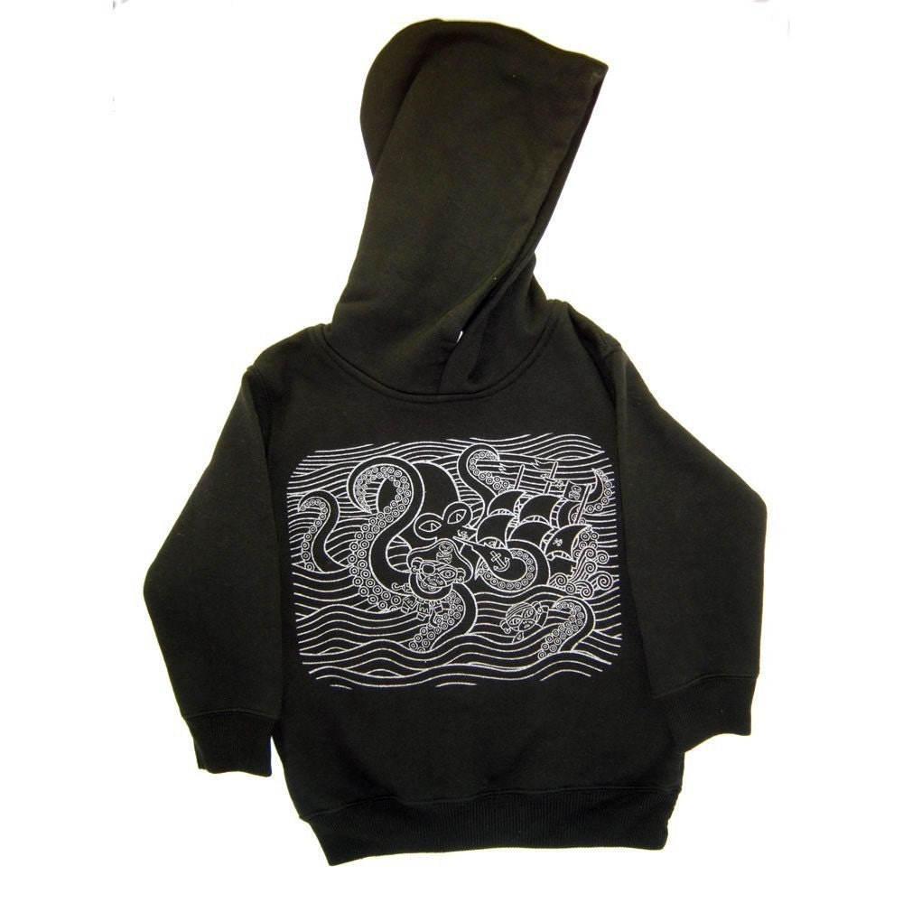 Black Monkey Shipwreck Toddler Hoodie Size 2 years
