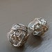 Gold and Silver Love Knot Earrings, Mixed Metal Studs earrings , Wedding Jewelry, Bridesmaids Gifts