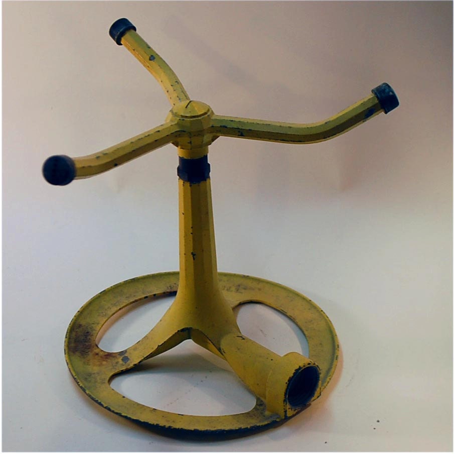 vintage Nelson spinning water lawn sprinkler yellow by secondseed