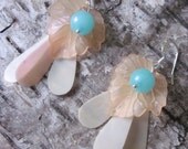 Upcycled Flapper Earrings Sweet Flowers