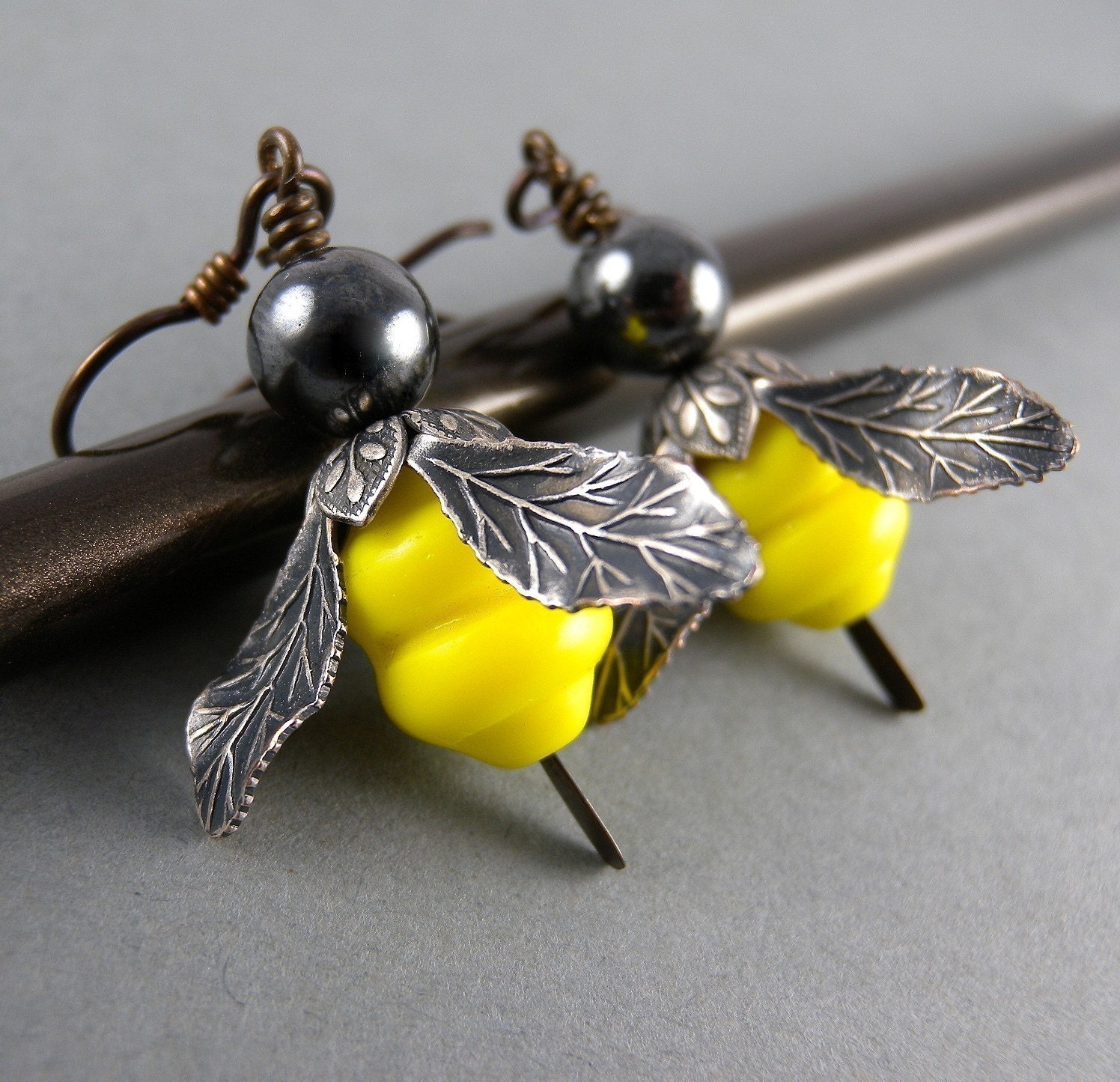 Bumblebee Earrings with Free Shipping