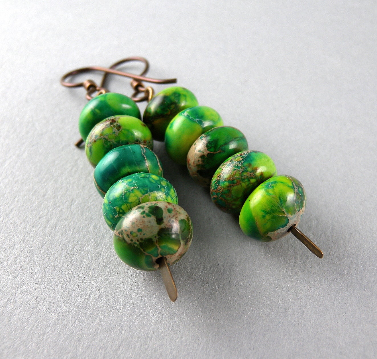 Wild Green Leopard Stack Up Earrings with Free Shipping
