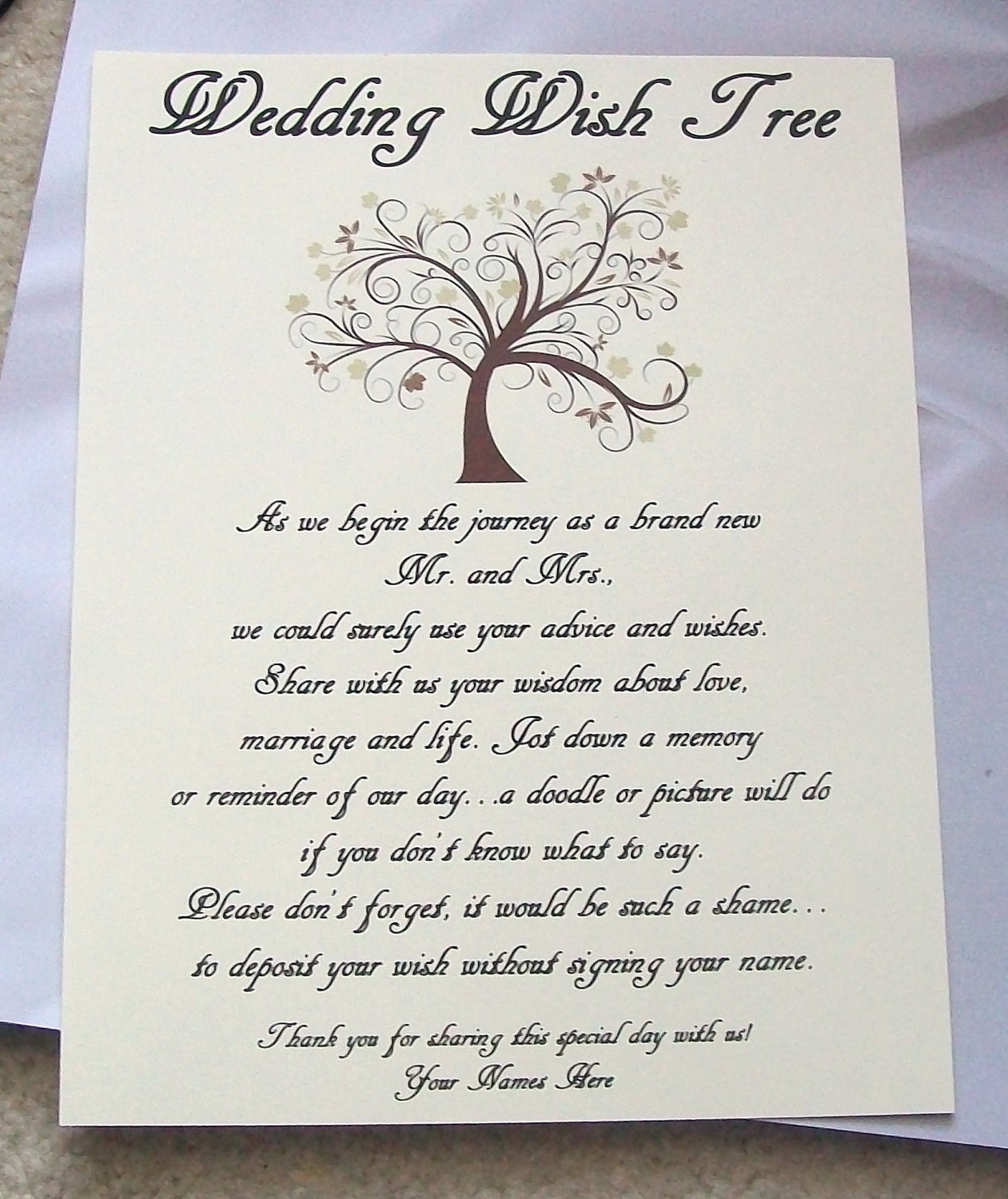 Wish Tree Poem Wedding Ideas Pinterest