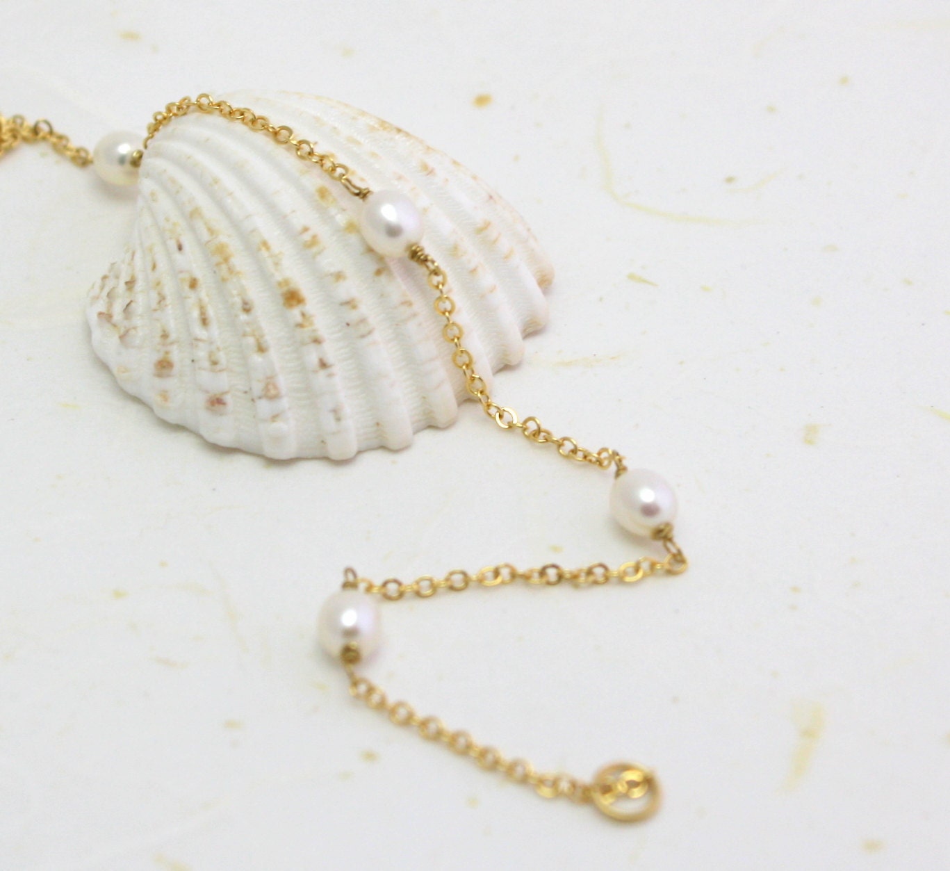 Gold and pearls bridal bracelet