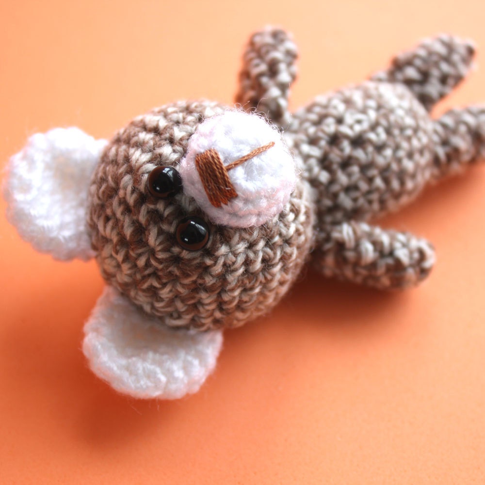 Amigurumi Dark Brown Woodland Bear