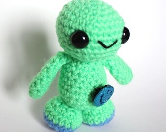 Amigurumi Green Alien from Planet Happy