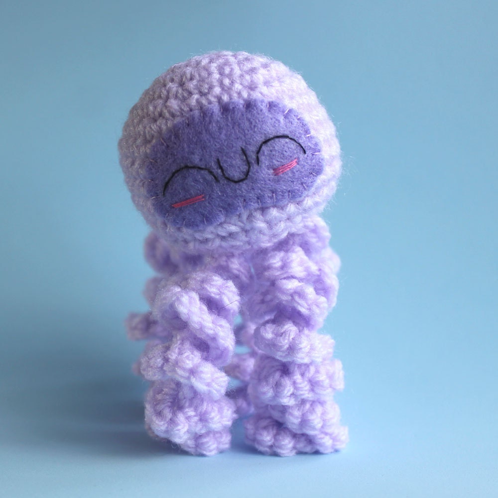 Amigurumi Purple Jellyfish Squishling