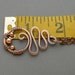 Oxidized Copper Squiggle Necklace with Copper Beads