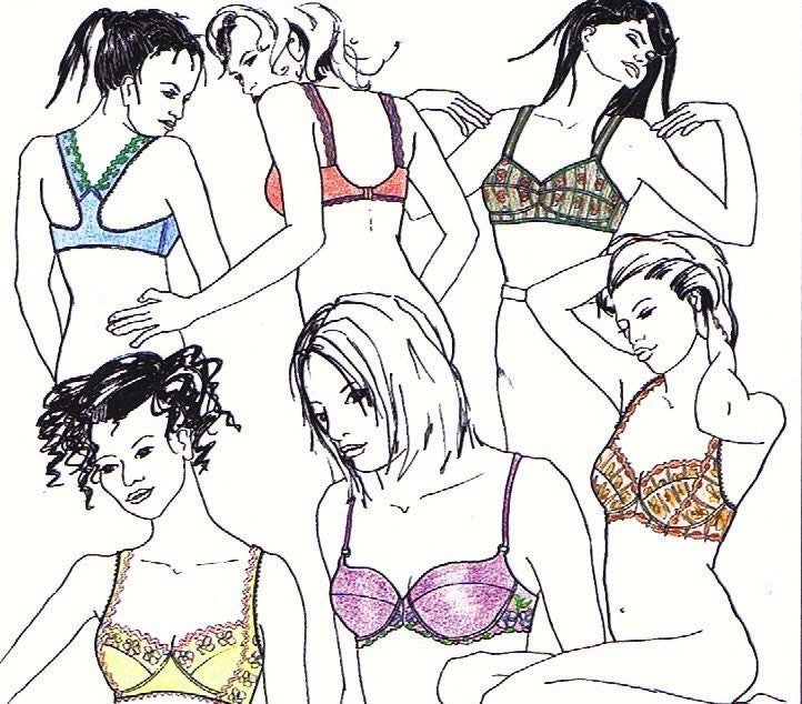 BRA Sewing pattern BHS10 with 5x BRAS by Merckwaerdigh