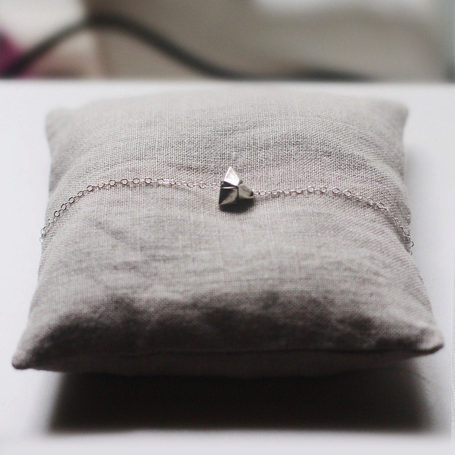 tomoko - silver origami necklace by elephantine