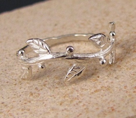 Twig ring, Sterling silver branch ring, nature inspired twig jewelry