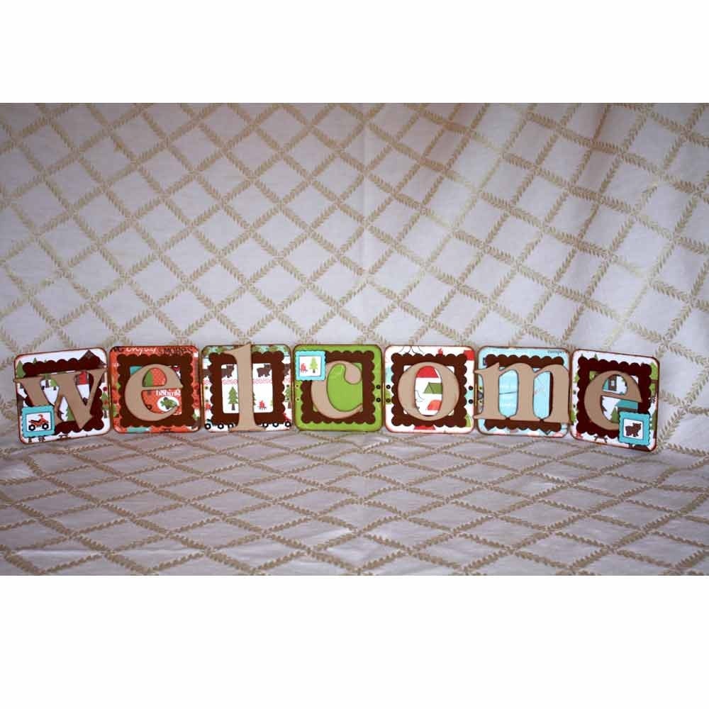 CLEARANCE SALE 50% OFF Welcome sign - camping theme Il_170x135