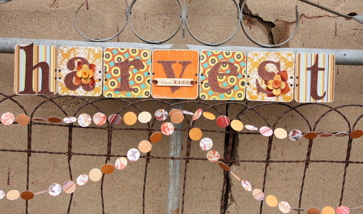 50% Off Thanksgiving Decoration - HARVEST Sign Party Banner Il_570xn
