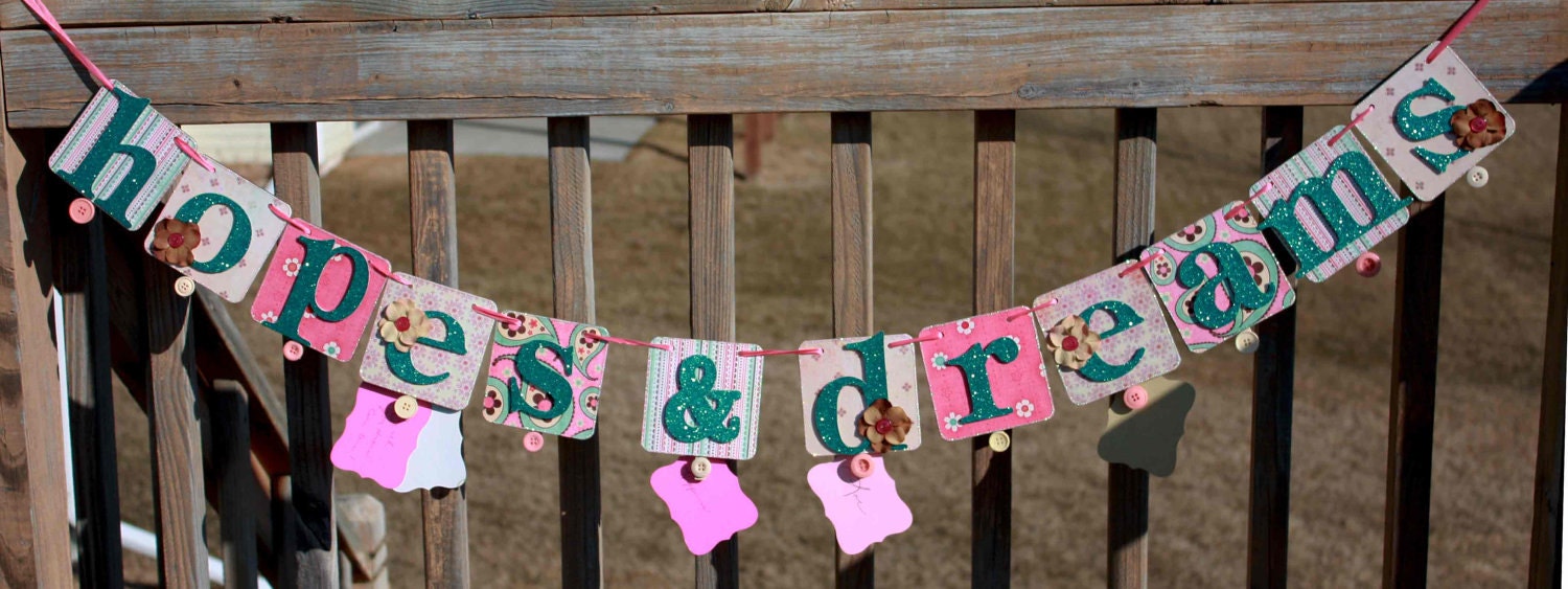 50% off Baby wishes banner - baby shower decoration Il_570xn