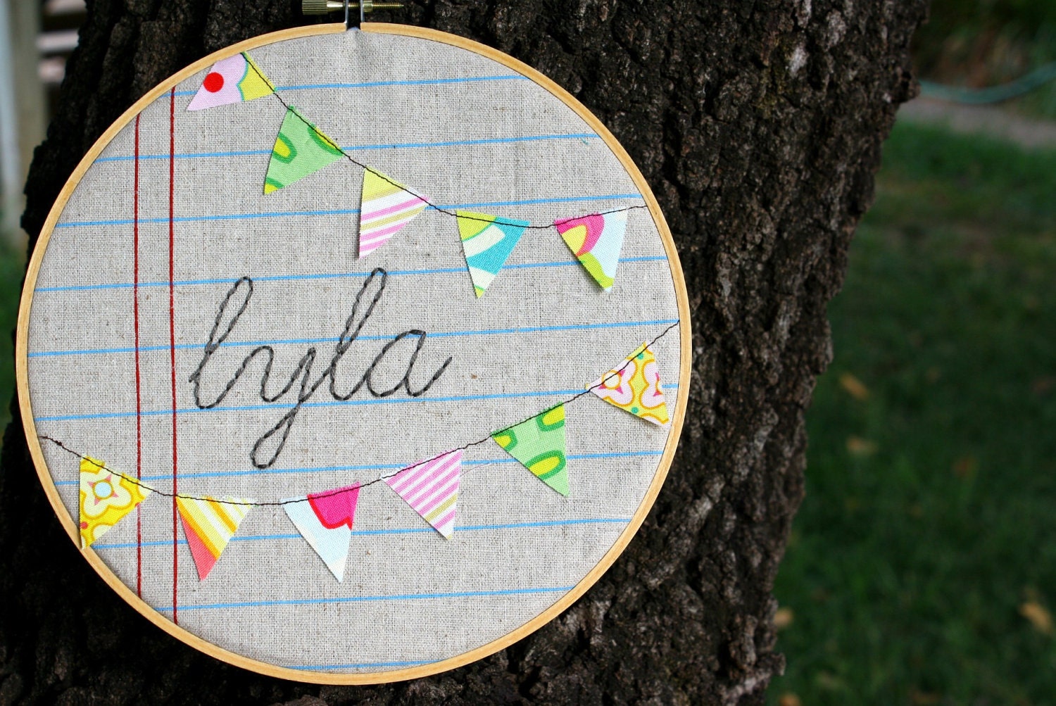 Personalized Embroidery Hoop Art