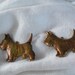 Vintage Brass Scottie Charm Pair