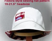 Fedora Style sewing hat pattern easy to sew PDF pattern oval brim Not A  bucket hat  CHILDS SIZE