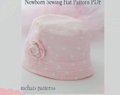 Sewing hat pattern newborn-3 months size PDF Pattern sewing hat pattern