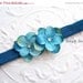 Baby Headband - Infant Headband - Newborn Headband - Toddler Headband -HARPER Double Dainty Turquoise Blue Flower Headband