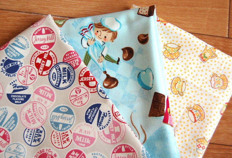 Bundle of 3 FQs of Fun Japanese Fabrics