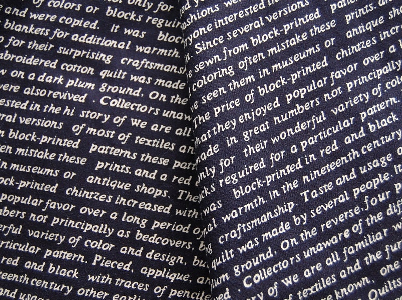Lecien Text Print Navy Blue FQ