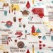 LAST Kumiko Fujita Retro Kitchen Print Fat Quarter