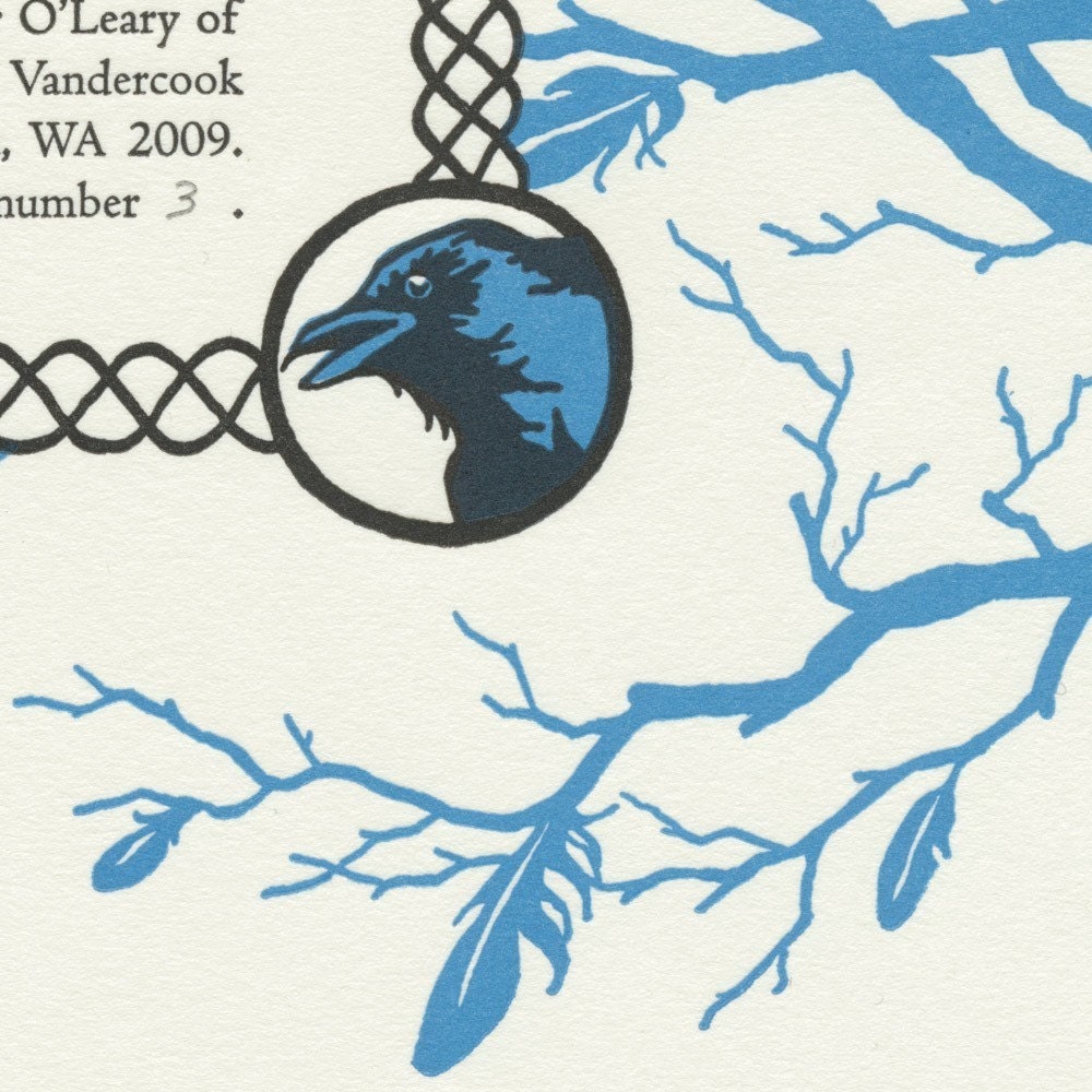 CROWS NO. 3 Original letterpress print featuring poetry by J. Arron Small