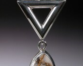 Sterling Silver Pendant with Nipomo Sagenite DELTA DROP